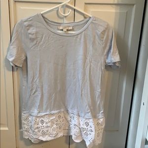 Grey blue/ white Loft M t-shirt